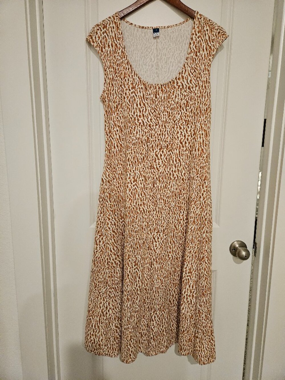 Fit & Flare Midi Dress - Cheetah Print